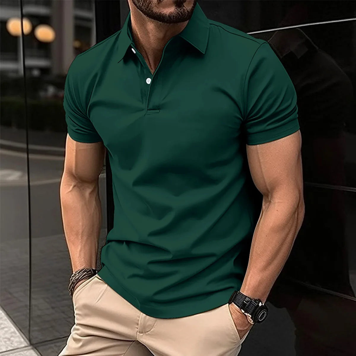 Best Selling Solid Color Men's Polo Shirt