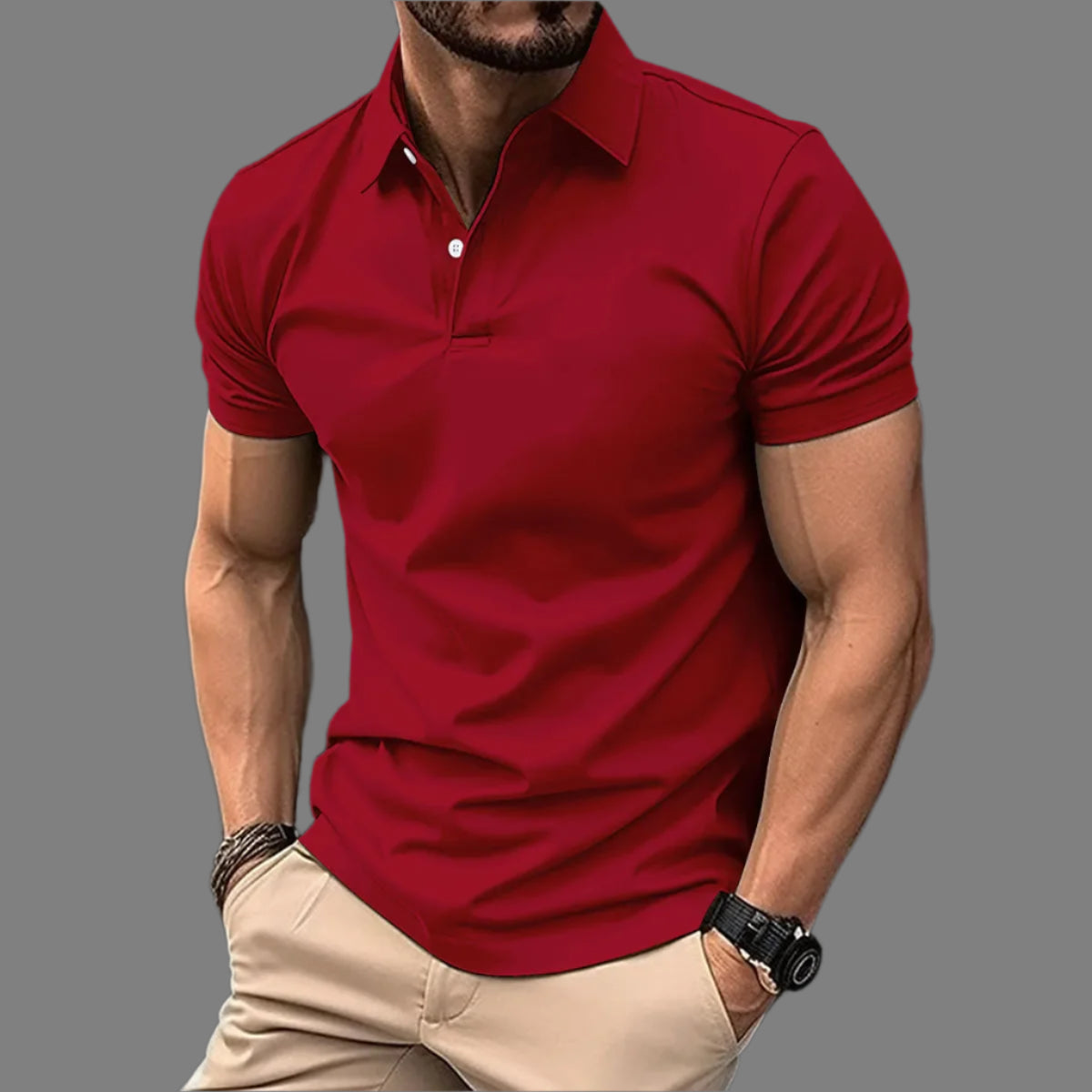 Best Selling Solid Color Men's Polo Shirt