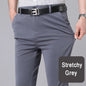 Male Pants Stretch Solid Black Smart Casual Men's Trousers