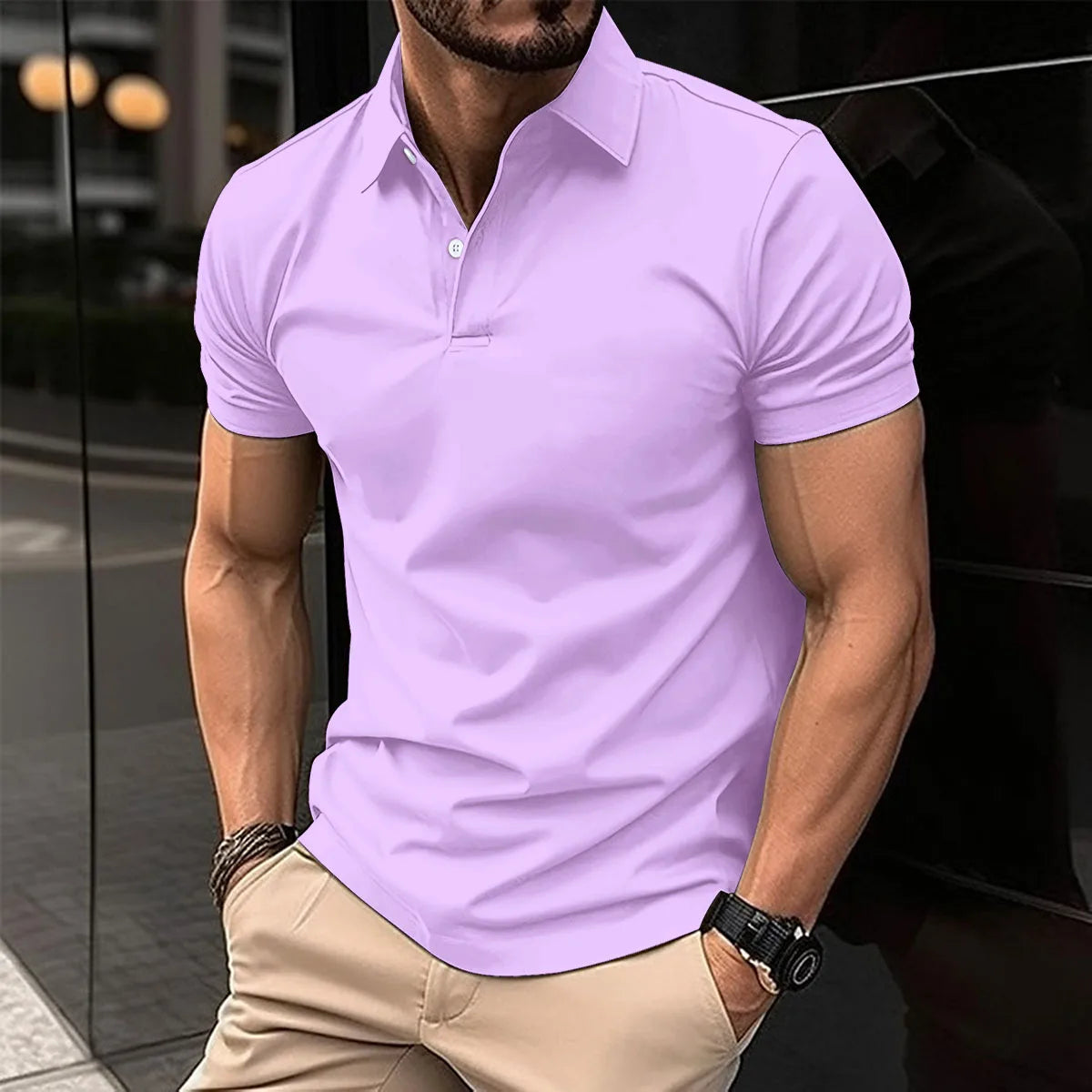 Best Selling Solid Color Men's Polo Shirt